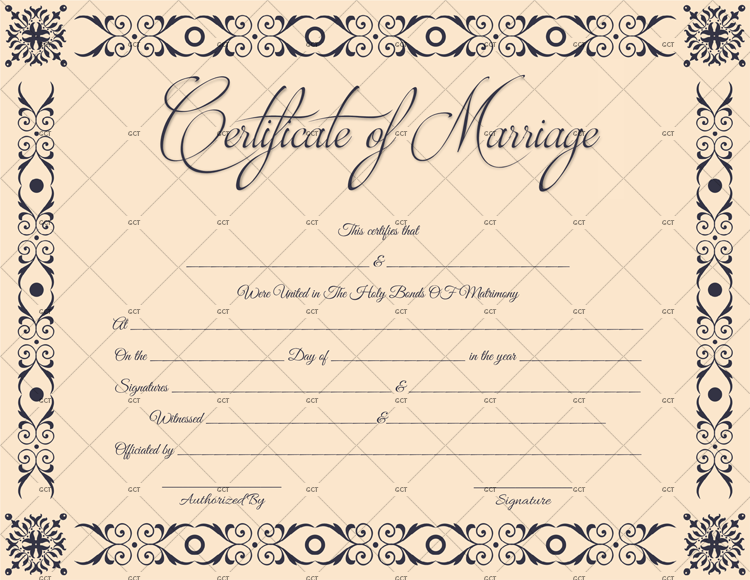 Marriage Certificate Template (Microsoft Office)