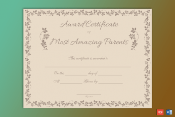 Free Printable Formal Award Certificate
