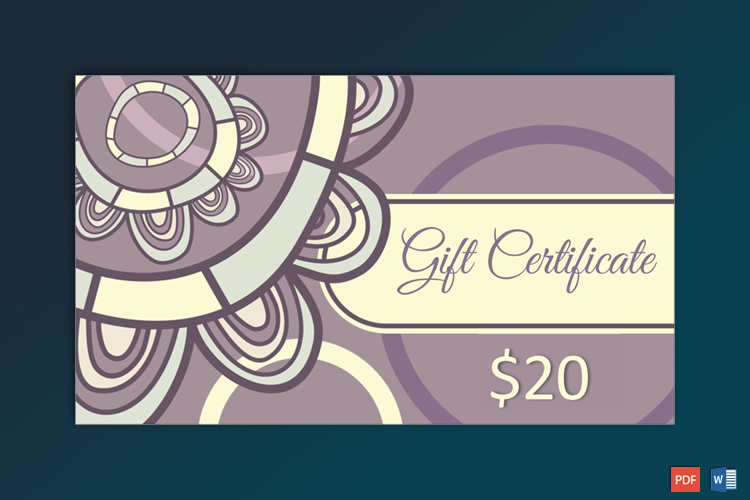 Editable gift certificate