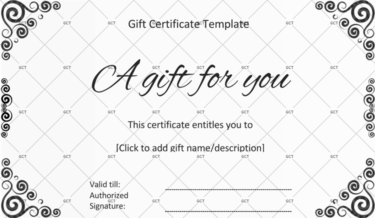 Business Gift Certificate