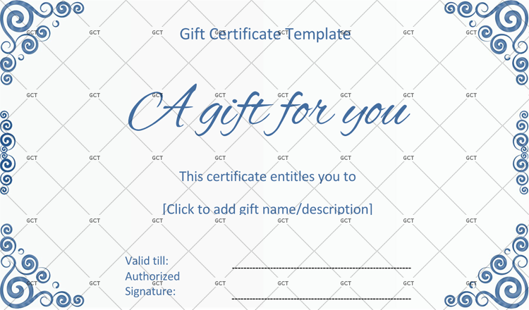 Business Gift Certificate