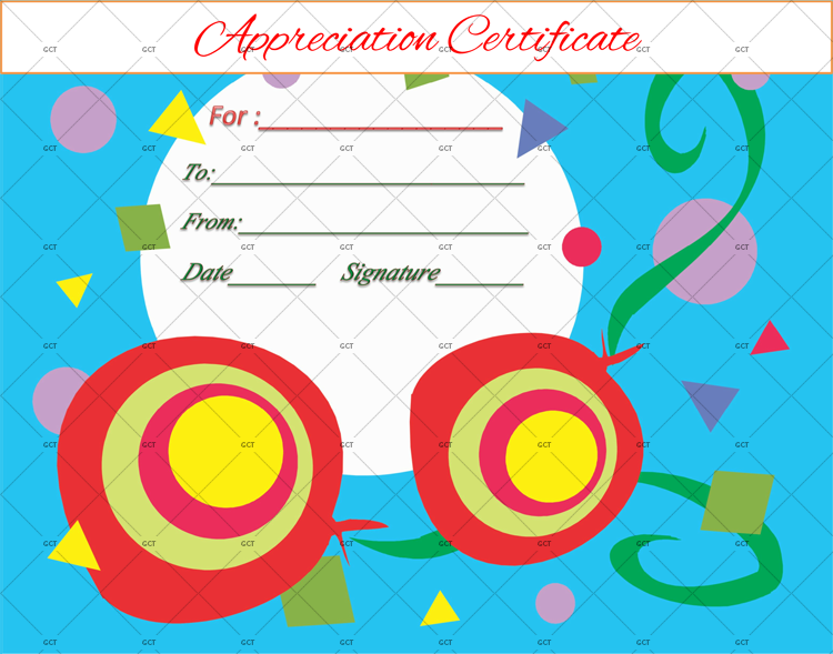 Shapes Certificate of Appreciation Template