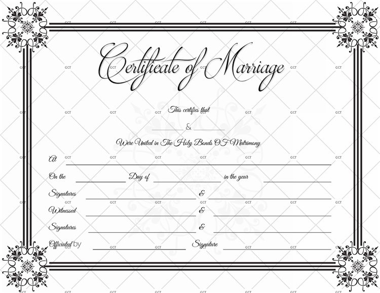 Suave Marriage Certificate Template