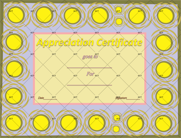Appreciation Award Certificate Sample
