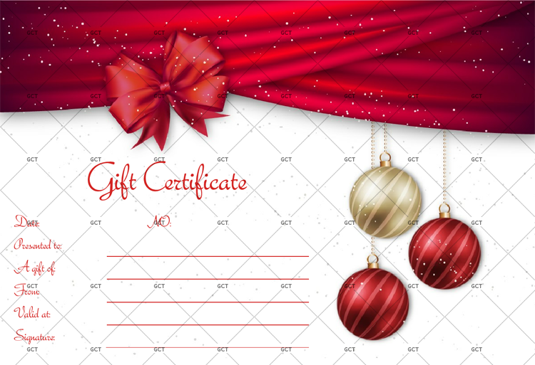 Merry Christmas Gift Certificate Sample