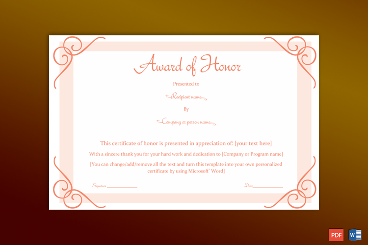 Free Honor Roll Certificate Template Microsoft Word from www.getcertificatetemplates.com