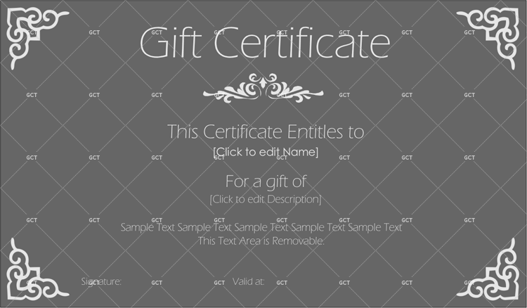 Printable Formal Gift Certificate