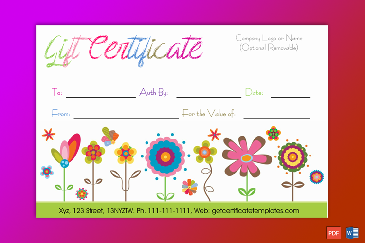 Gift Certificate Template Photoshop