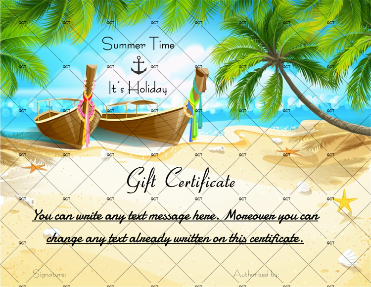 Holiday gift certificate