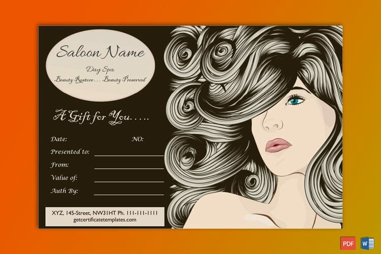 spa gift certificate