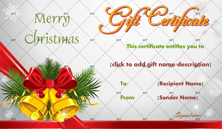 Christmas Bells Gift Certificate