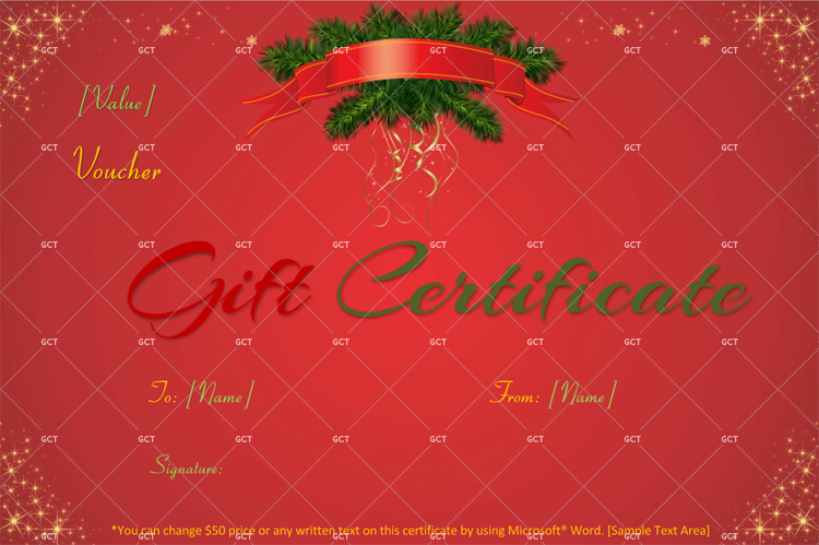 Editable Christmas Gift Certificate