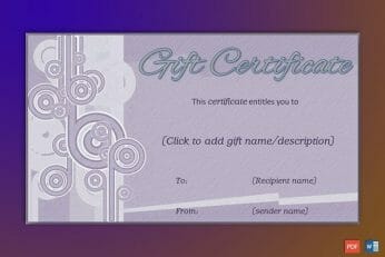 Editable Formal Gift Certificate