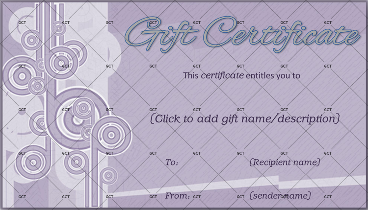 Editable Formal Gift Certificate
