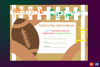 Father's Day Gift Certificate