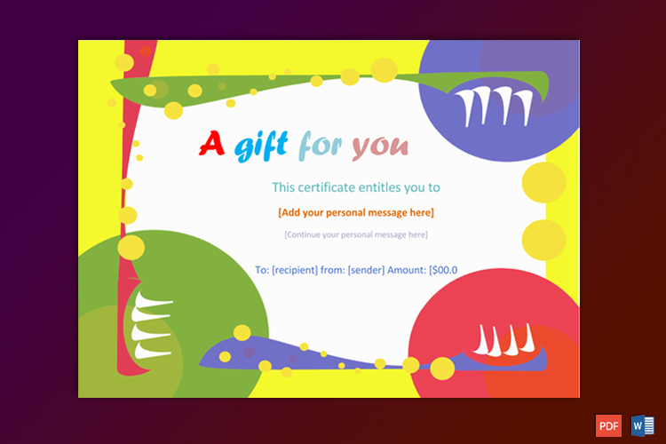 Editable Gift Certificate