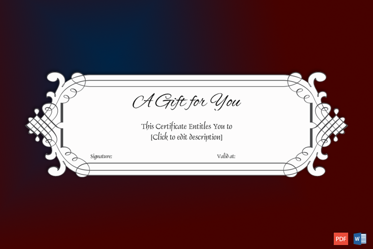 Editable Gift Voucher