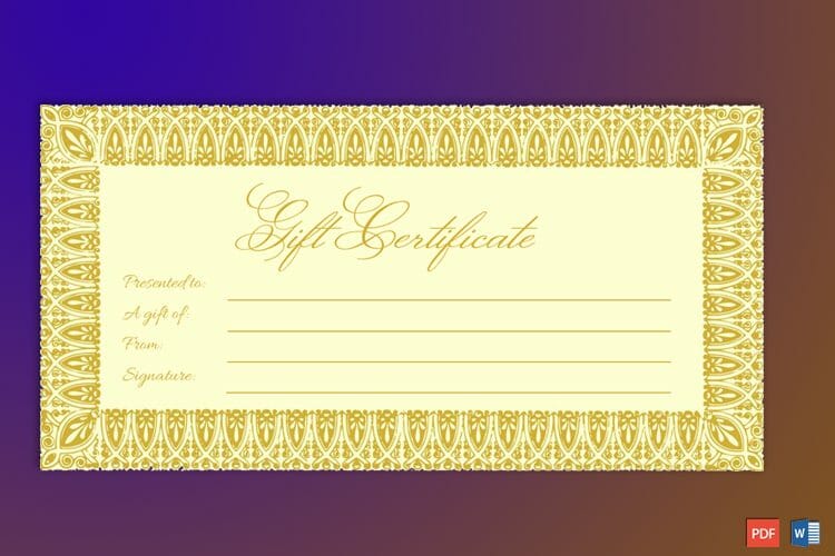 Editable Gift Voucher