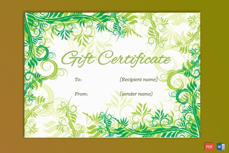 Formal Gift Certificate