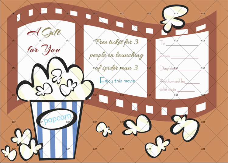 Movie Gift Certificate Sample