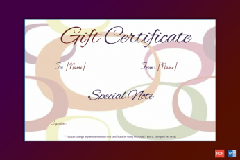 Formal Gift Certificate