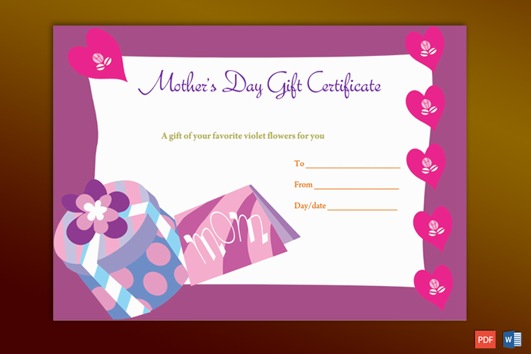 Mother's Gift Certificate