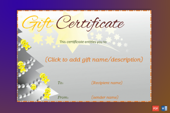Gift Certificate Sample