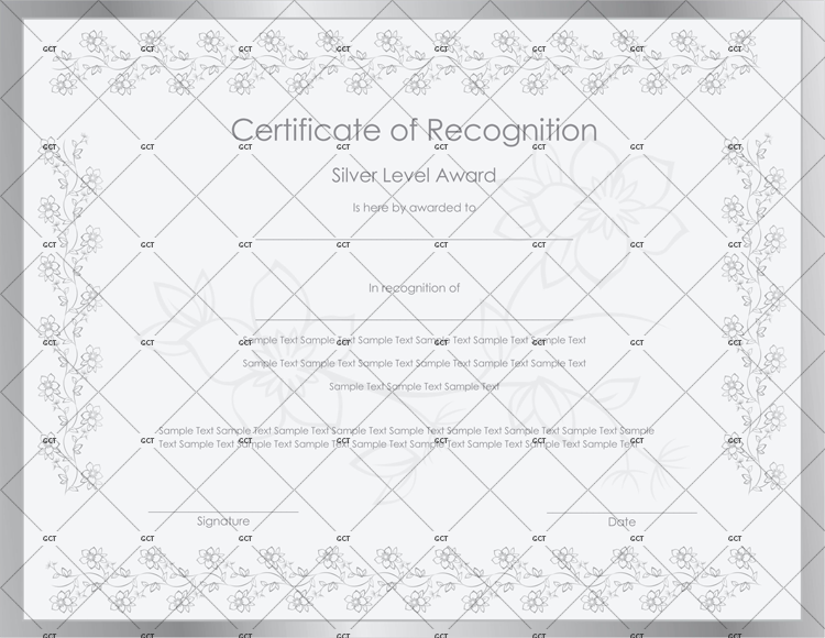 Award Certificate Sample