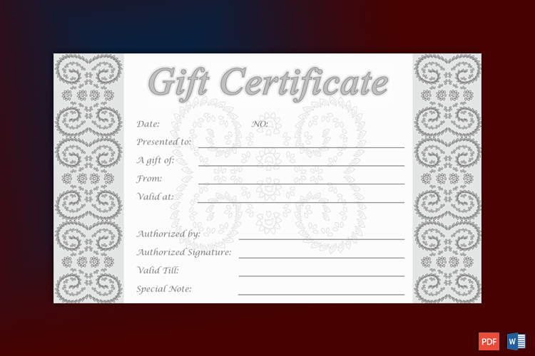 Business Gift Certificate