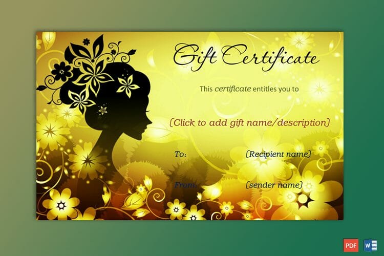 Editable Gift Certificate