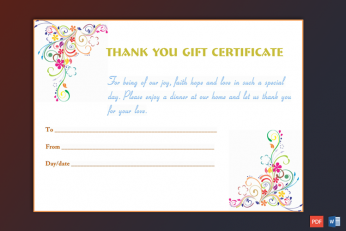 Business Gift Certificate Sample