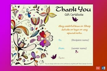 business gift certificate