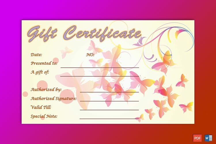 gift certificate template