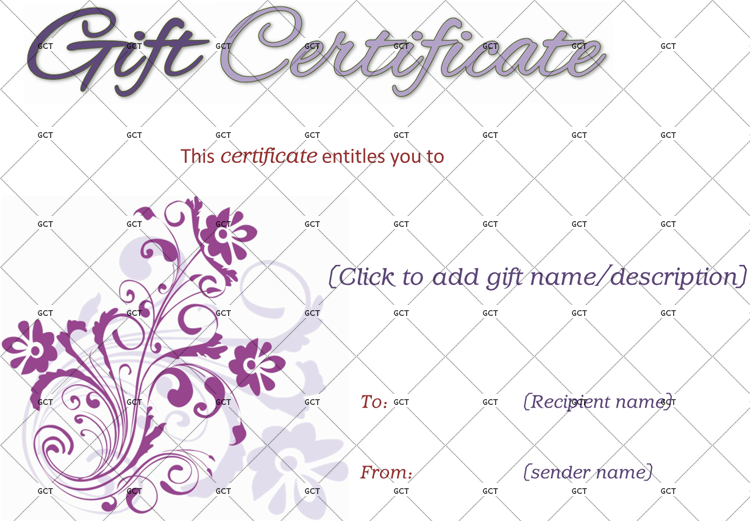 Editable Gift Certificate