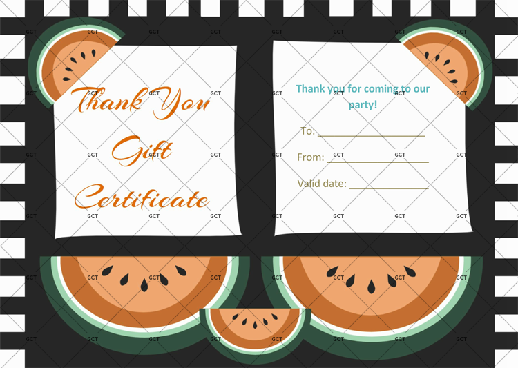 Thank you Business Gift Certificate