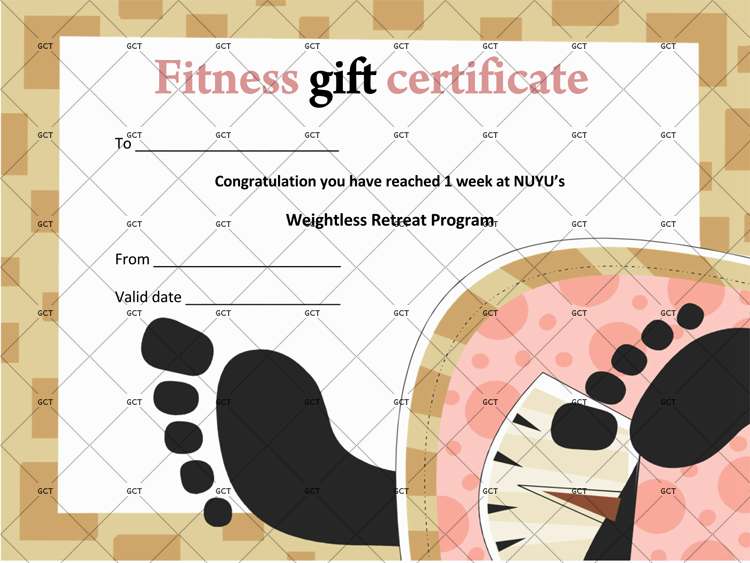 Weight lose Gift Certificate