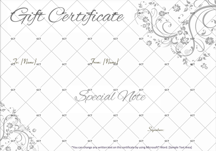 Editable Gift Certificate