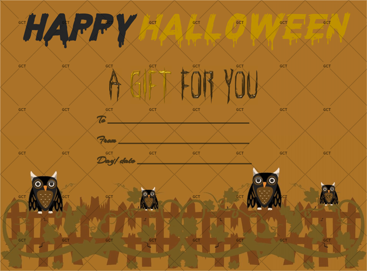 Hollween Gift Certificate Template