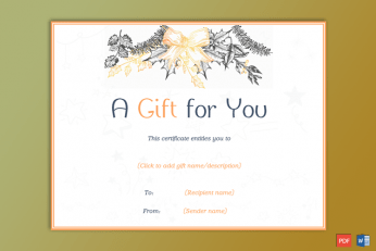 Gift Certificate Template Free