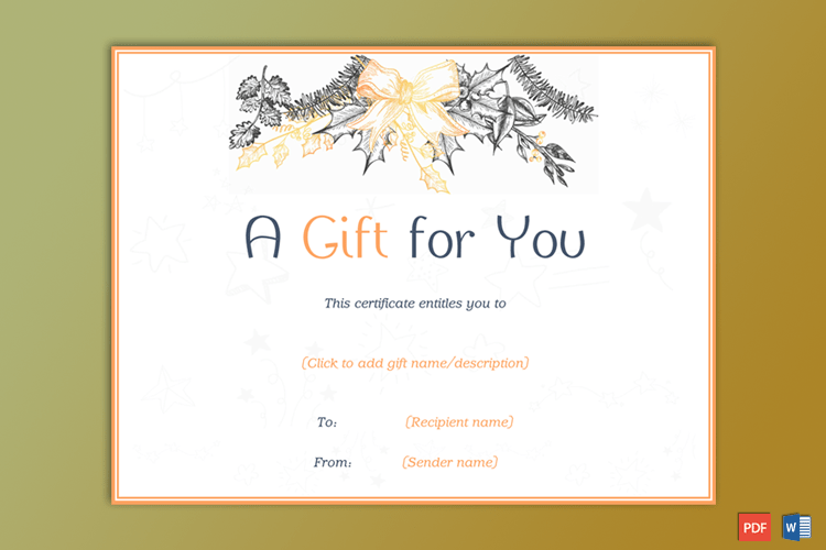 Gift Certificate Template Free