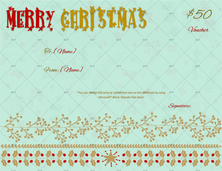 Make Your Own Christmas Gift Certificate