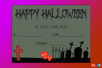 Halloween Gift Certificate
