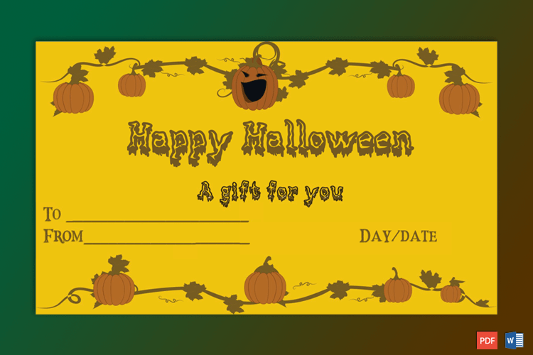 Halloween Gift Certificate