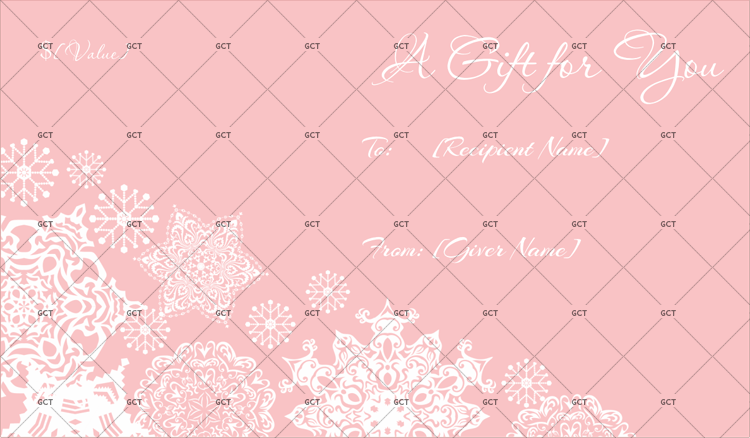 Artistic Flakes Christmas Gift Certificate Template pr 2