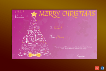 Christmas Gift Certificate (Artistic Tree) pr