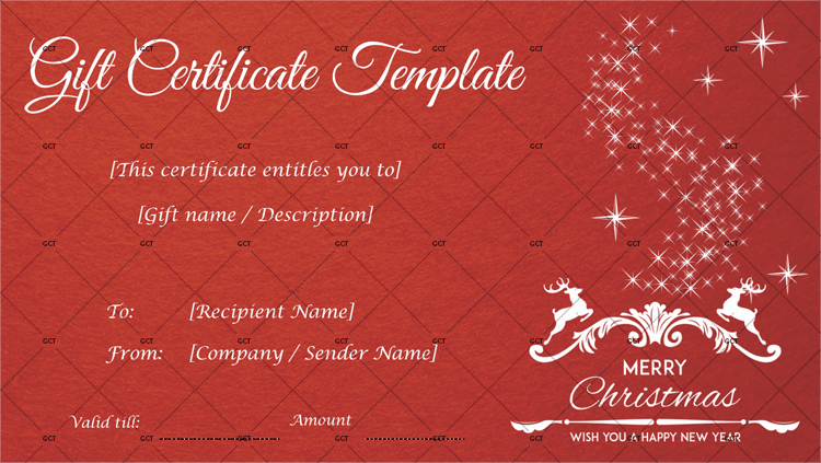 Christmas Gift Certificate free download