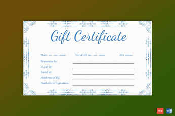 50th Wedding Anniversary Gift Certificate Template