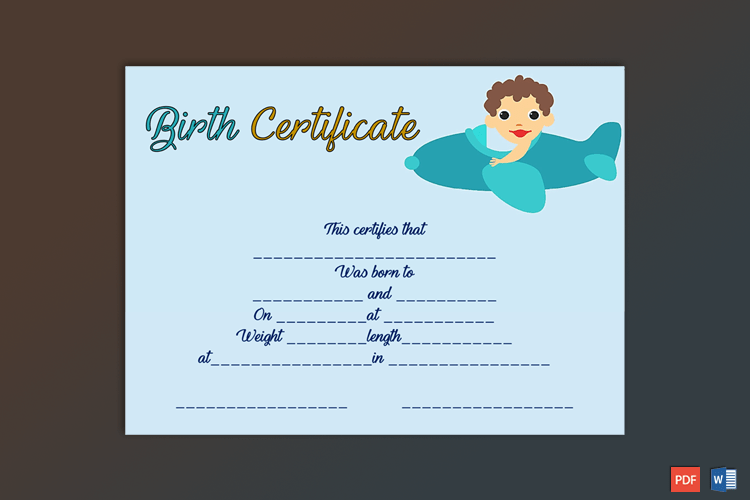 Birth-Certificate-Template-(Aeroplane,-#4349)-Preview