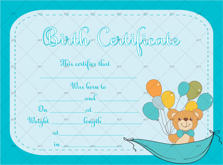 Birth-Certificate-Template-(Ballons,-#4375)