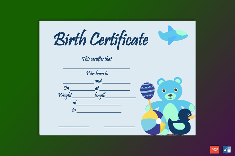 Birth-Certificate-Template-(Bear-Toys,-#4351)-Preview
